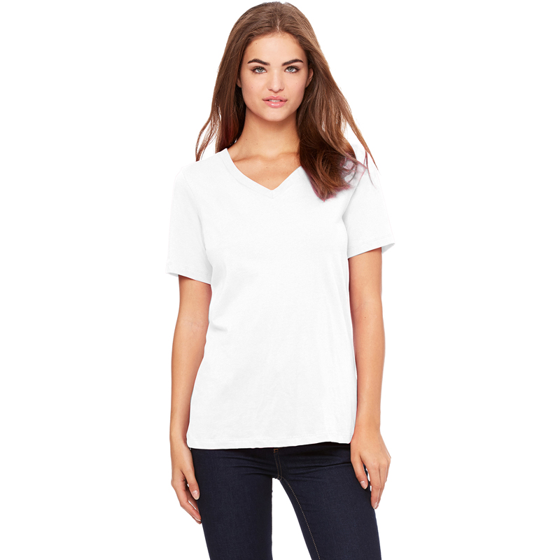Ladies' Relaxed Jersey Short-Sleeve V-Neck T-Shirt