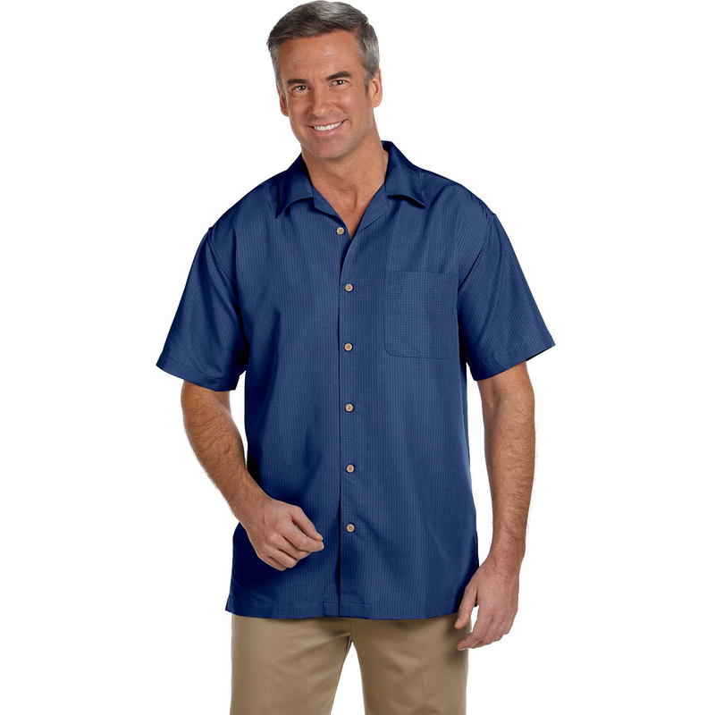 Men's Barbados Textured Camp Shirt. M560