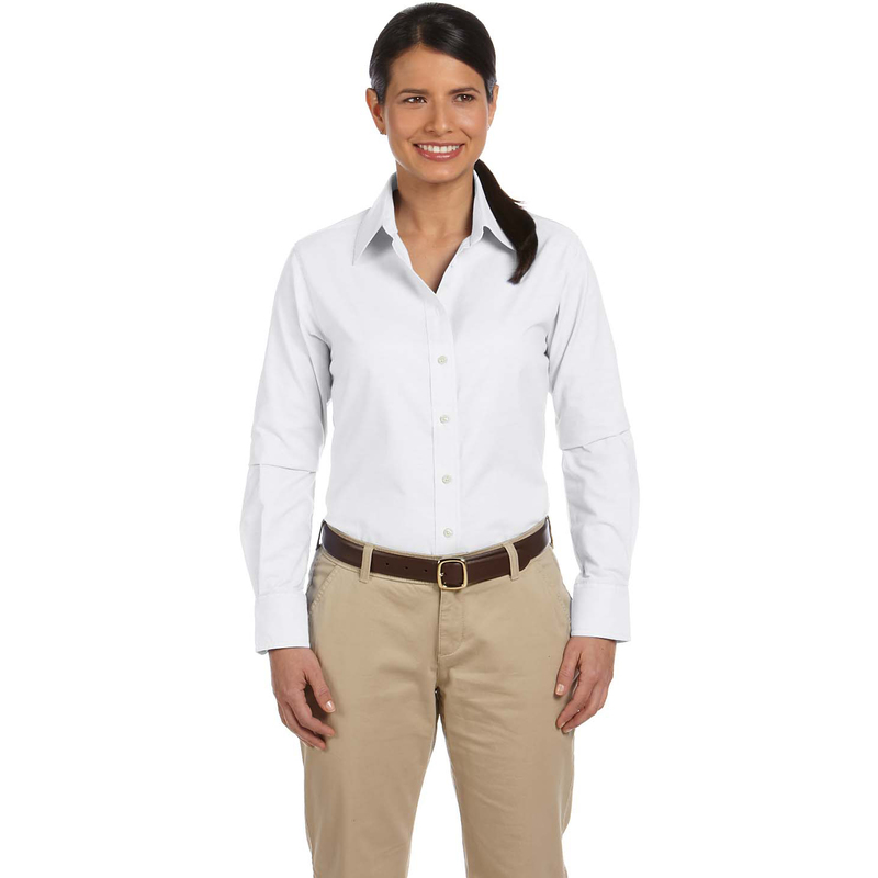M600W - Ladies' Long-Sleeve Oxford with Stain-Release