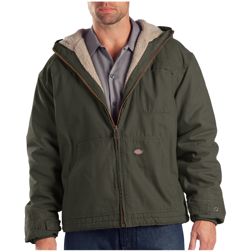8.5 oz. Sanded Duck Sherpa Lined Hooded Jacket