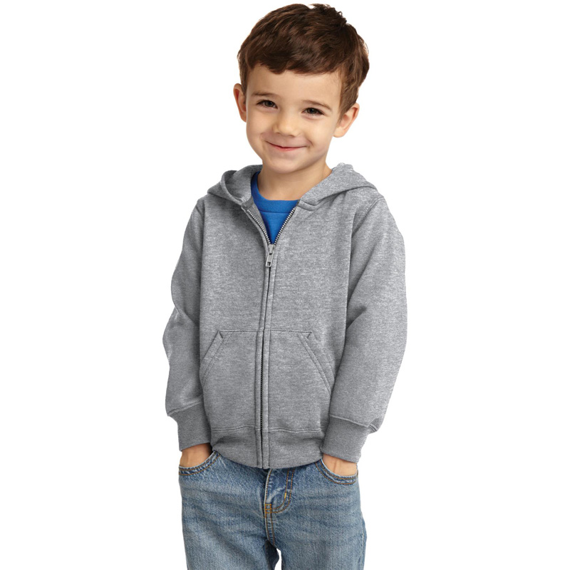 Port & Company® Toddler Core Fleece Full-Zip Hooded Sweatshirt. CAR78TZH.
