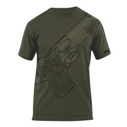 1911 Sketched T-Shirt - <p>The 5.11 Graphic Tees are made to fit generously with 100% preshrunk cotton and a tapered neck and shoulders for a comfortable  yet stylish look and feel.</p>