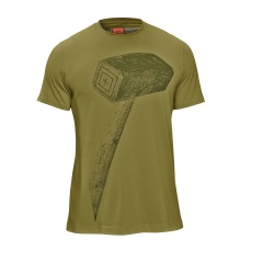 5.11 RECON Hammer T-Shirt - The 5.11 RECON Hammer Tee premium blanks are crafted with a plaited poly/cotton knit construction that speeds wicking and dry times  keeping you cool and comfortable. The athletic cut provides the ultimate body armor base layer performance as well as a great performing tee for training workouts. This lightweight tee significantly outperforms all cotton and Charged Cotton&#174; products in wicking and drying lab metrics.