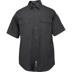 5.11 Tactical Shirt - Short Sleeve - Made from a tough 5.4-oz. cotton canvas  the 5.11 Tactical Short Sleeve Shirt is constructed for rugged tactical operations. The 5.11 Tactical Shirt features a hidden documents pocket  reinforced pen pockets and cape-back with moisture-wicking mesh to draw out heat.