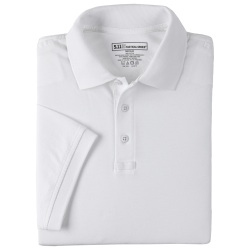 Tactical Jersey Polo - Short Sleeve - 5.11 Men's S/S Tactical Polo is made from 6 oz. 100% cotton Jersey for comfort and softness. Also equipped with our signature features such as a No Roll collar  reinforced dual pen pockets  mic clips at center placket & shoulders and moisture wicking capabilities.
