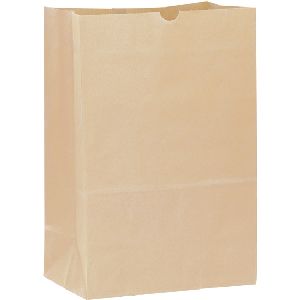 Natural Kraft Grocery Bags - Flexo Imprint - NATURAL KRAFT SOS - SQUARE OPEN SACK