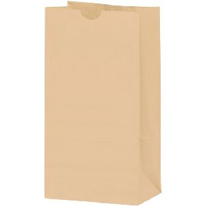 Natural Kraft Grocery Bags - Flexo Imprint - NATURAL KRAFT SOS - SQUARE OPEN SACK
