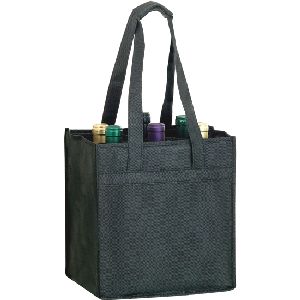 Vineyard Collection - 6 Bottle Wine Bag - Color Evolution - 6 BOTTLE BAG BLACK