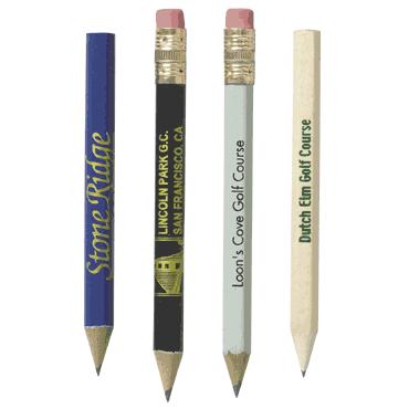 Golf Pencils - 3 1/2" Round pencil, no eraser 