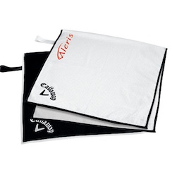 Callaway Custom Logo Towel - The Callaway Custom Towel is a 20" x 40" 100% cotton towel with a fabric loop handle that can attach directly to your golf bag. 