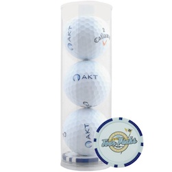 3 Ball Tube with Tees & Poker Chip Ball Marker