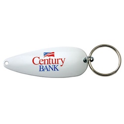 2 7/8" Flash Spoon Key Chain - 2 7/8" flash spoon key chain, available in white only. 