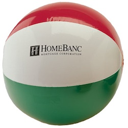 Beach Balls - Inflatable multi-colored beach balls. Available in 6" (SBEA6), 12" 