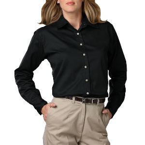 Ladies Long Sleeve Teflon Twill - Ladies long sleeve shirt with soft touch finish.