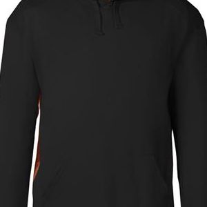 1264 Badger Adult Athletic Fleece Camo Accent Hooded Sweatshirt  - 1264-Black/ Force