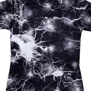1555 tie dyes Sublimated Polyester Ladies' Tee  - 1555-681 Static Black
