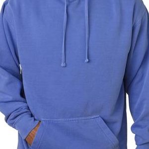1567 Chouinard Adult Hooded Garment-Dyed Blended Sweatshirt  - 1567-Flo Blue PgmDye