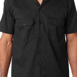 1574 Dickies Adult Short-Sleeve Blend Work Shirt  - 1574-Black