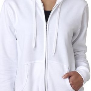 18600FL Gildan Missy Fit 50/50 Heavy BlendTM Full Zip Hooded Sweatshirt  - 18600FL-White