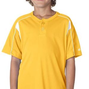   2937 Badger Youth Pro Placket Henley Tee 