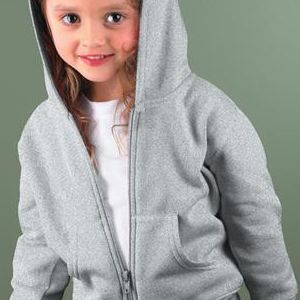 3346 Rabbit Skins Toddler Fleece Zip Hoodie  - 3346-Heather (60/40)