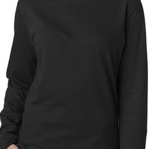 3588 LA T Ladies' Long-Sleeve Cotton T-Shirt  - 3588-Black