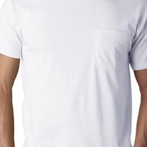 3930P Fruit of the Loom Adult Heavy Cotton HDTM T-Shirt with Pocket  - 3930P-White