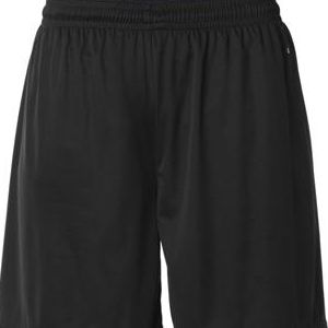4107 Badger Adult B-Dry Core Performance 7-inch Shorts  - 4107-Black