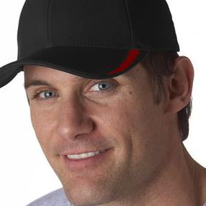 5006 V-Flexfit Blend Constructed Cap with Sweep Profile  - 5006-Black/ Red