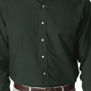 57800 Van Heusen Men's Classic Long-Sleeve Oxford  - 57800-Dark Green