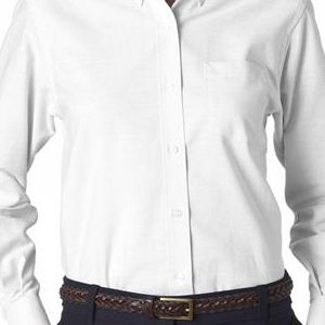 58800 Van Heusen Ladies' Classic Long-Sleeve Oxford  - 58800-White