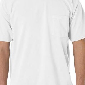 6030 Chouinard Adult Heavyweight Short-Sleeve Garment-Dyed Pocket Tee  - 6030-White DirDye