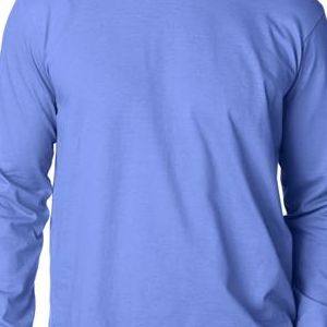 64400 Gildan Adult Softstyle Long-Sleeve Cotton T-Shirt  - 64400-Ciel Blue