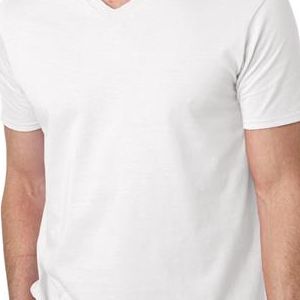 64V00 Gildan Adult Softstyle Cotton V-Neck T-Shirt  - 64V00-White