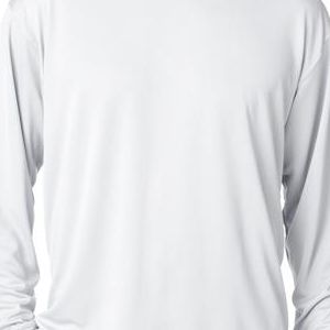 8401 UltraClub® Adult Cool & Dry Sport Long-Sleeve Mesh Performance Tee  - 8401-White