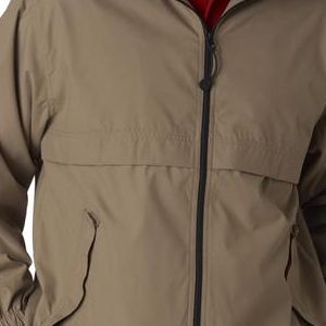 8908 UltraClub® Adult Microfiber Hooded Zip-Front Jacket  - 8908-Driftwood