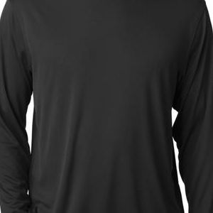 CW26 Champion Adult Double Dry Long-Sleeve Interlock Polyester T-Shirt  - CW26-Black