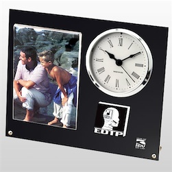 4"x 6" Studded Acrylic Picture Frame Clock