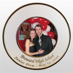 4" Round Metal Picture Frame