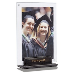 Acrylic Magnetic Frames in Leather Bases - Available in 4"x6", 5"x7" and 9"x12" Photo Sizes