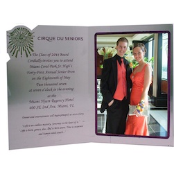 Acrylic Book Frame with Cirque Theme - Available in 3.5"x5", 4"x6", and 5"x7" Photo Sizes