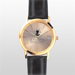 Gold Case with Black Padded Leather Band