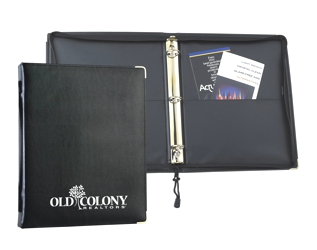 Elite&#174;  1" Zipper  Ring Binder - Made in USA Union Bug Available