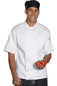 CASUAL 10 BUTTON SHORT SLEEVE CHEF COAT