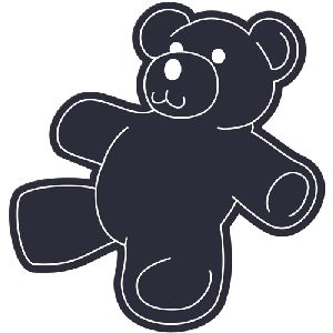 Teddy Bear Flexible Magnet - Made of flexible 30 mil permanent magnet to adhere to any steel surface