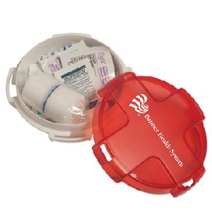 Safe Care&#153; First Aid Kit - This first aid kit has a unique safety cross design that will help your

message stand out