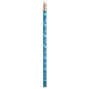 Jo-Bee Prismatic Foil Wrap Pencil - <b><i>NOTE: Black ink recommended for best imprint visibility on gold & silver barrels