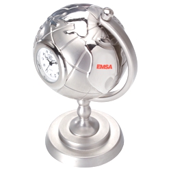 Die Cast Globe and Stand Clock