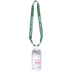 1" One Ply Cotton Lanyard with Rubber O-Ring Bottle Holder