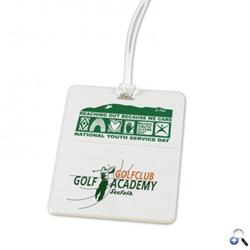 Rectangle Golf Bag Tag - Black Golf Tags made from recycled material.